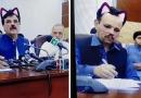 Filtro gatto si attiva erroneamente durante una live di politici pakistani ed è subito virale!