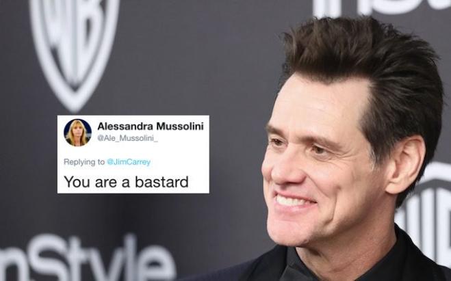 Alessandra Mussolini contro Jim Carrey: “Sei un bastardo!”
