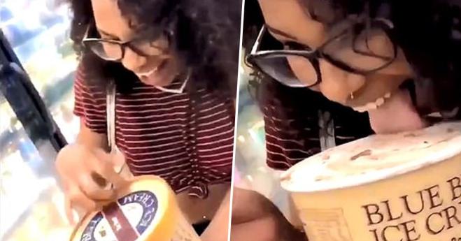 Lecca una vaschetta di gelato e la rimette nel freezer del supermercato, ora rischia 20 anni!
