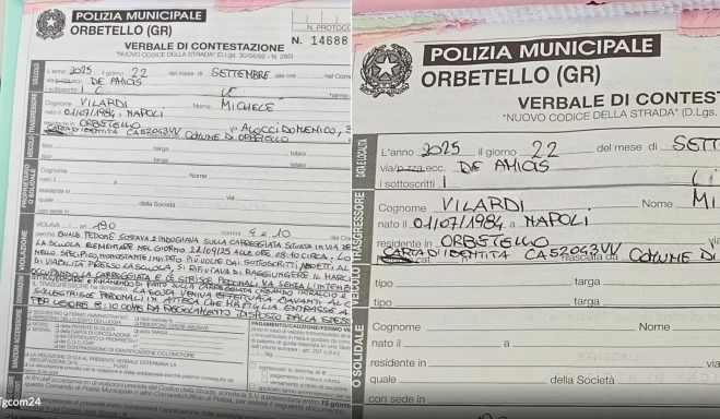 Multato a piedi sulle strisce