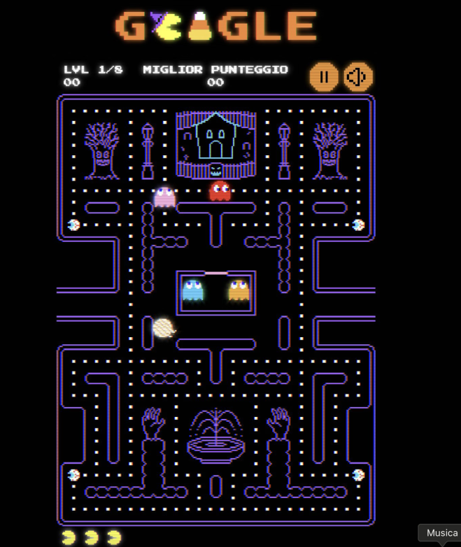 Google e il mini game di PAC MAN per Halloween