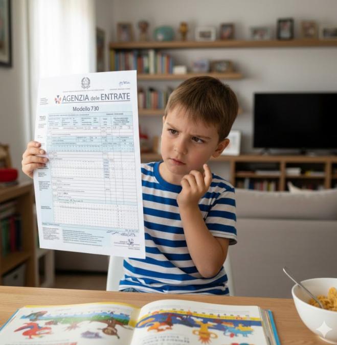 Fisco chiede Irpef arretrata a un bimbo di 7 anni