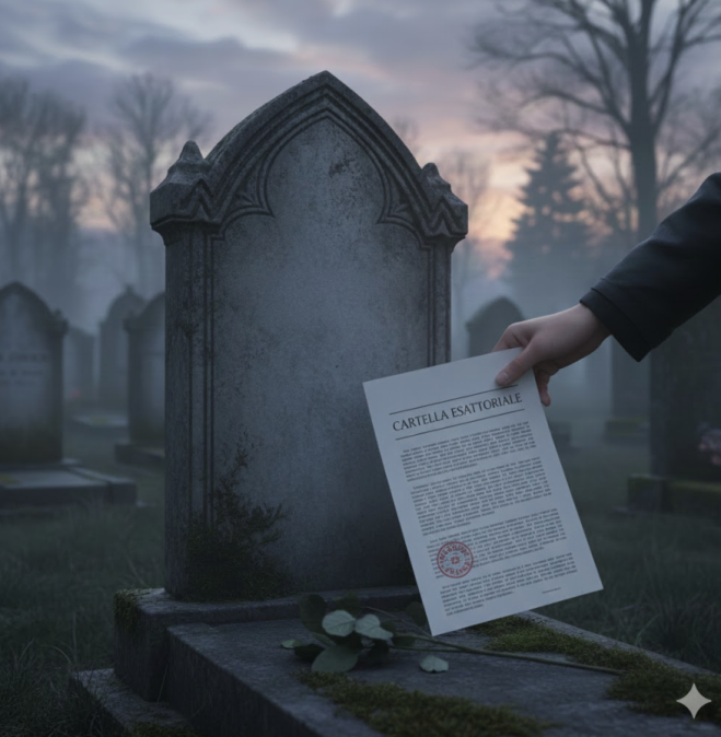 Cartella esattoriale di 18 euro a persona morta nel 1999