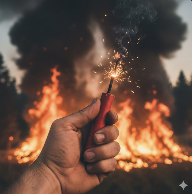 Dodicenne distrugge otto ettari di bosco con un petardo