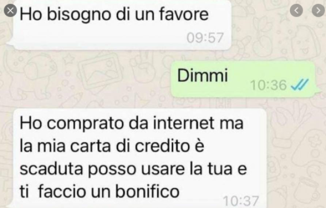 Mi presti la tua carta di credito?
