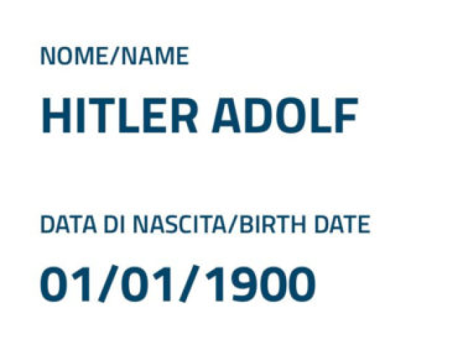 Falsi Green Pass intestati a Hitler