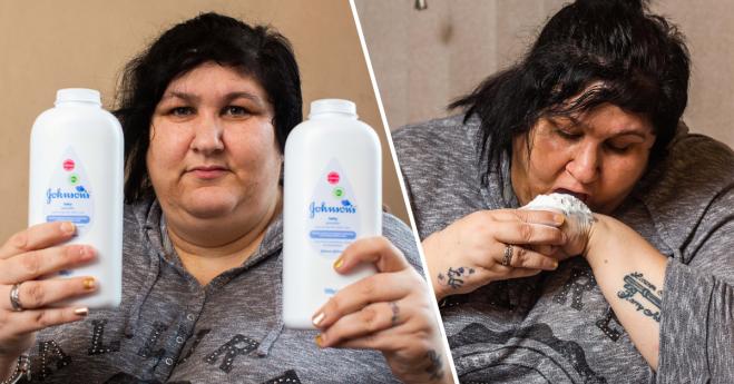 Donna inglese mangia talco e spende un capitale!