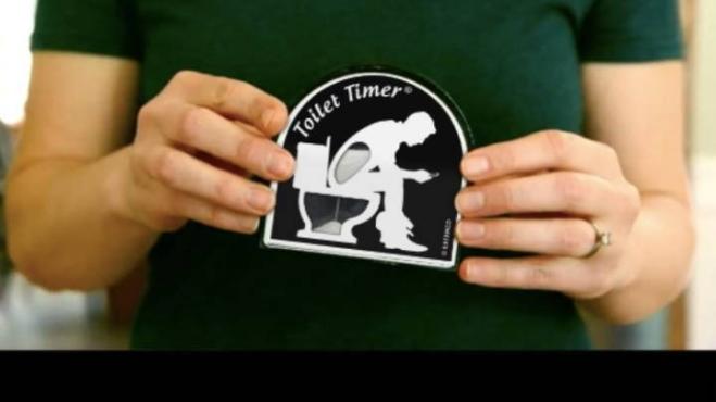 Passi troppo tempo in bagno? Ecco un timer adatto per te!